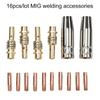 16Pcs Mig Welding Nozzles Torch Welding Head Bracket Contact 15AK