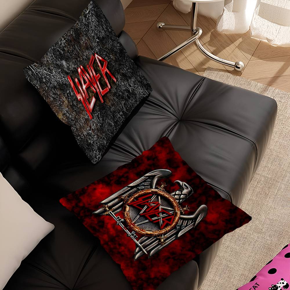 S-Slayer Heavy Metal Band Pillow Cover For Bedroom Room And Living Room Sofa Decorative Cushion Cover