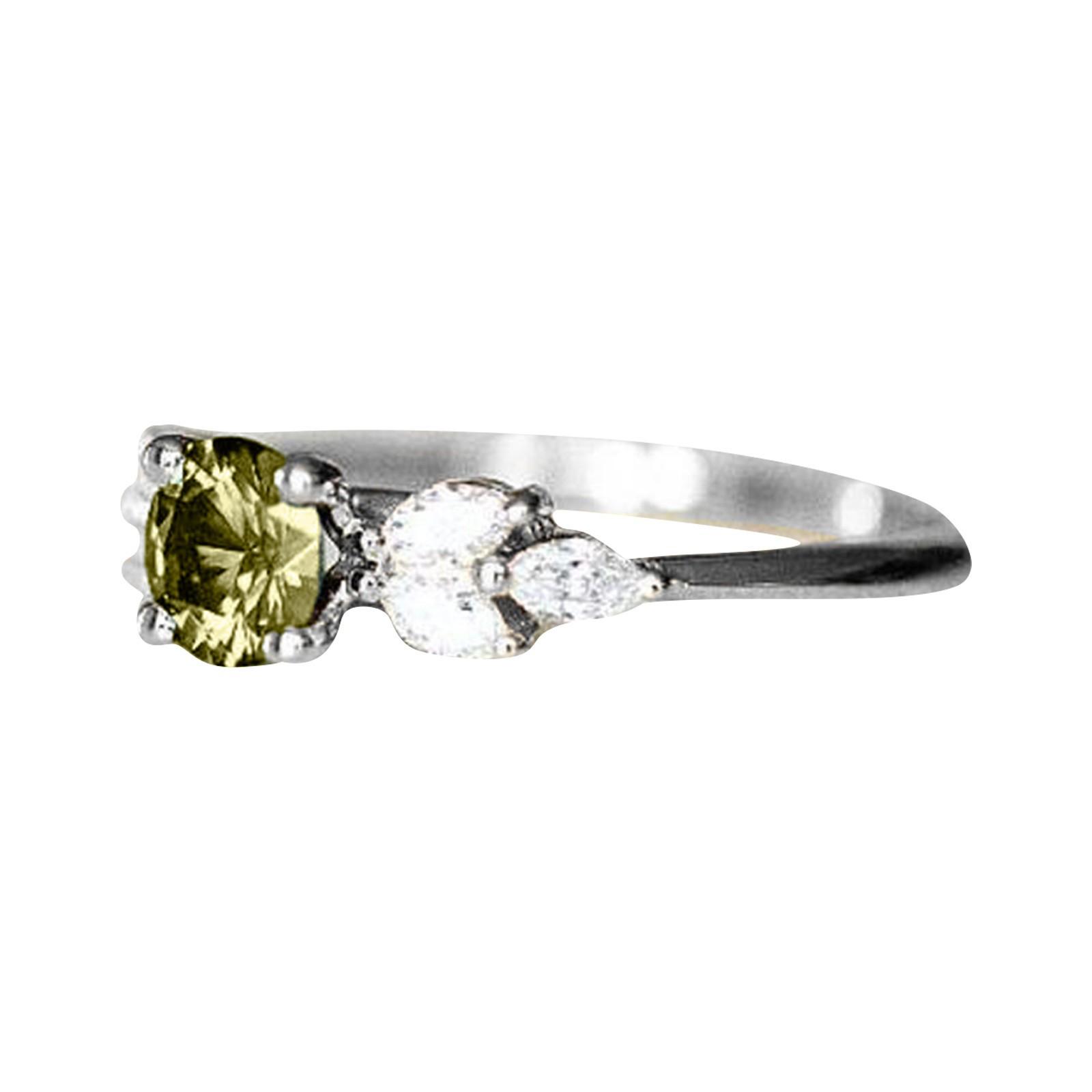 

Zircon Ring Fashion Diamond Wedding Ring Engagement Jewelry 6 серебряный