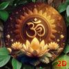 Vintage Gold Lotus Metal Wall Art Om Symbol Home Decor