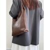 Ielgy Female Bag Autumn Winter Retro Large Capacity Commuter Tote Bag Shoulder Handbag