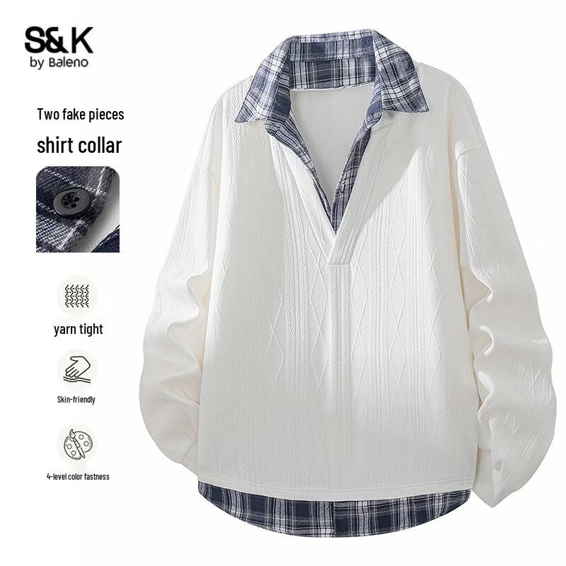 Baleno Men s Faux Layered Long Sleeve Pullover 2XL