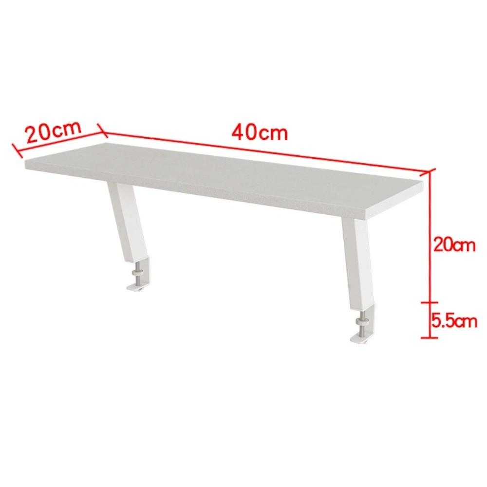 Wood Grain Monitor Stand Floating Design Desk Organizer Practical Desk Rack  Study Table White-40*20