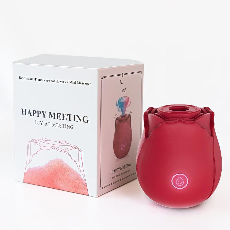 Rose Sucking & Tongue Licking Vibrator for Women - Adult Sex Toy Masturbator