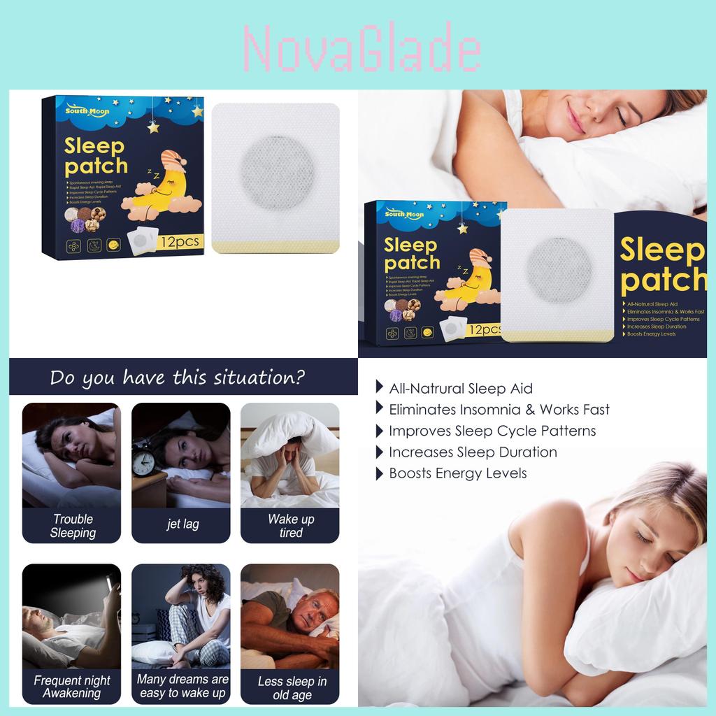 South Moon Sleep Patches For Deep Restful Sleep And Dream-free Nights 12pcs