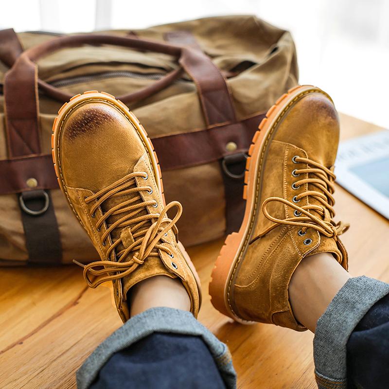 Outdoor Vintage Men Boots 2024 New Autumn Winter Shoes High Quality Men's Leather Boots Lace-up Men's Mountaineering Ankle Boots