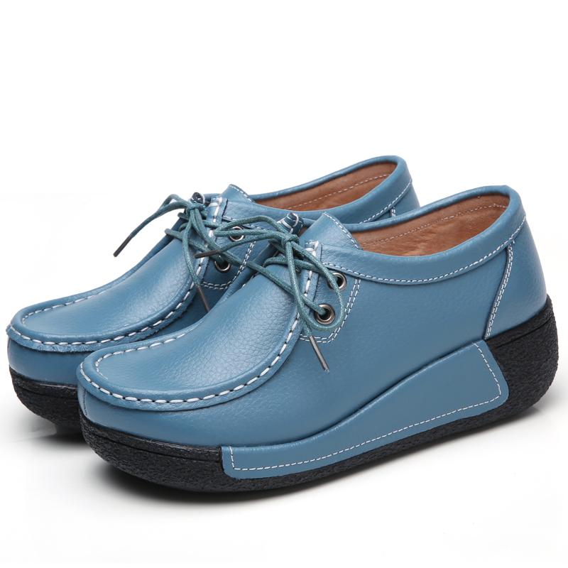 Damenschuhe, große Größe, Freizeitschuhe, Leder, lässig, koreanischer Stil, Damenschuhe, Arbeitsschuhe, 35–41