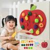 Placa de Feltro para Bebê Brinquedos de Comida Adesivo de Parede Frutas Legumes Brincadeira de Faz de Conta Jogos de Cozinha Habilidades Motoras Finas Brinquedo Educacional Infantil