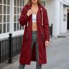 Women's Long Sleeve Pullover Hoodie Mid Length Casual Outerwear for Fall Winter