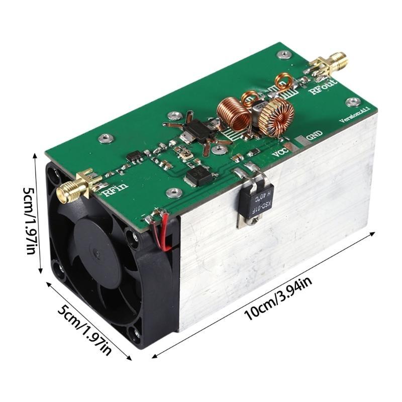 Power Amplifier 12-18V 433MHz 25W Power Amplifier Transmitter VHF Radio Power Amplifier Intelligent Fan Heatsink