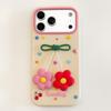 3D Flower Pendant Anti-Drop Phone Case for iPhone 12-14/15-17 PROMAX