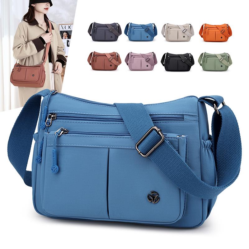 Casual Crossbody Tas voor Dames met Grote Capaciteit - Lichtgewicht Nylon, Meerdere Vakken voor de Zomer