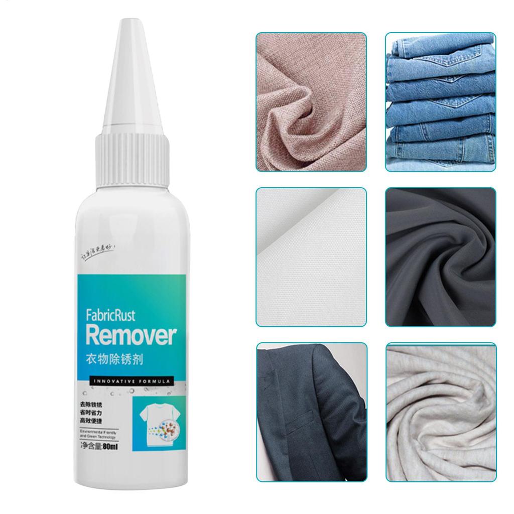 80ml Fabric Rust Cleaner Professional Multifunctional Stains Remover Cleaning Liquid Laundry Cleaner Solution Convenient Cloth