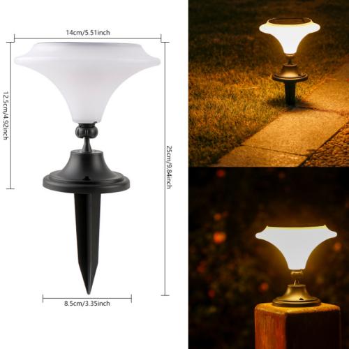 12 LED Solar Powered Garden Light Weather Resistant Outdoor Landscape Pathway Illumination Yard Lawn Decoration Ground Spike