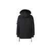 adidas Terrex FW22 Solide Kapuzen-Daunenjacke mit Pelzkragen Reißverschluss Gesticktes Logo Unisex Jacken Schwarz HM9698