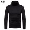 Men S Plus Size Fitted High Neck Long Sleeve Solid Color T Shirt