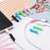 10-piece set of Type-C data cable protective cover spiral multi-function data cable anti-break identification cover multi-color
