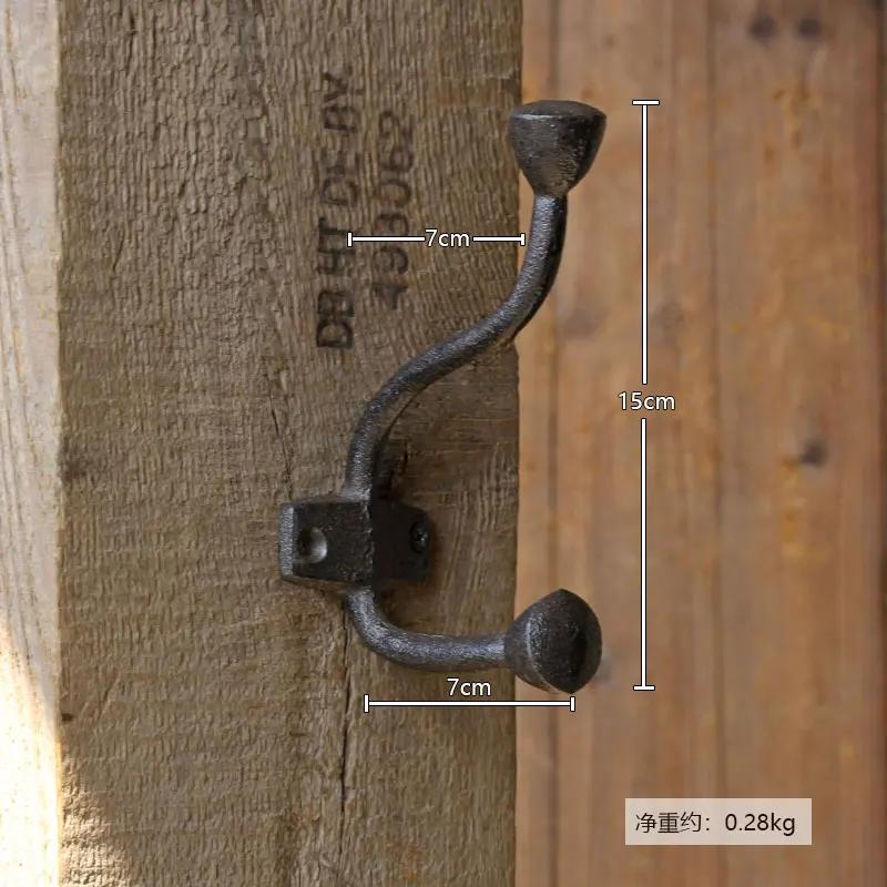 Retro Iron Art Cast Iron Hook Courtyard Garden Outdoor Wall Decoration Clothing Store Clothing Hat European Style Clothes-hook