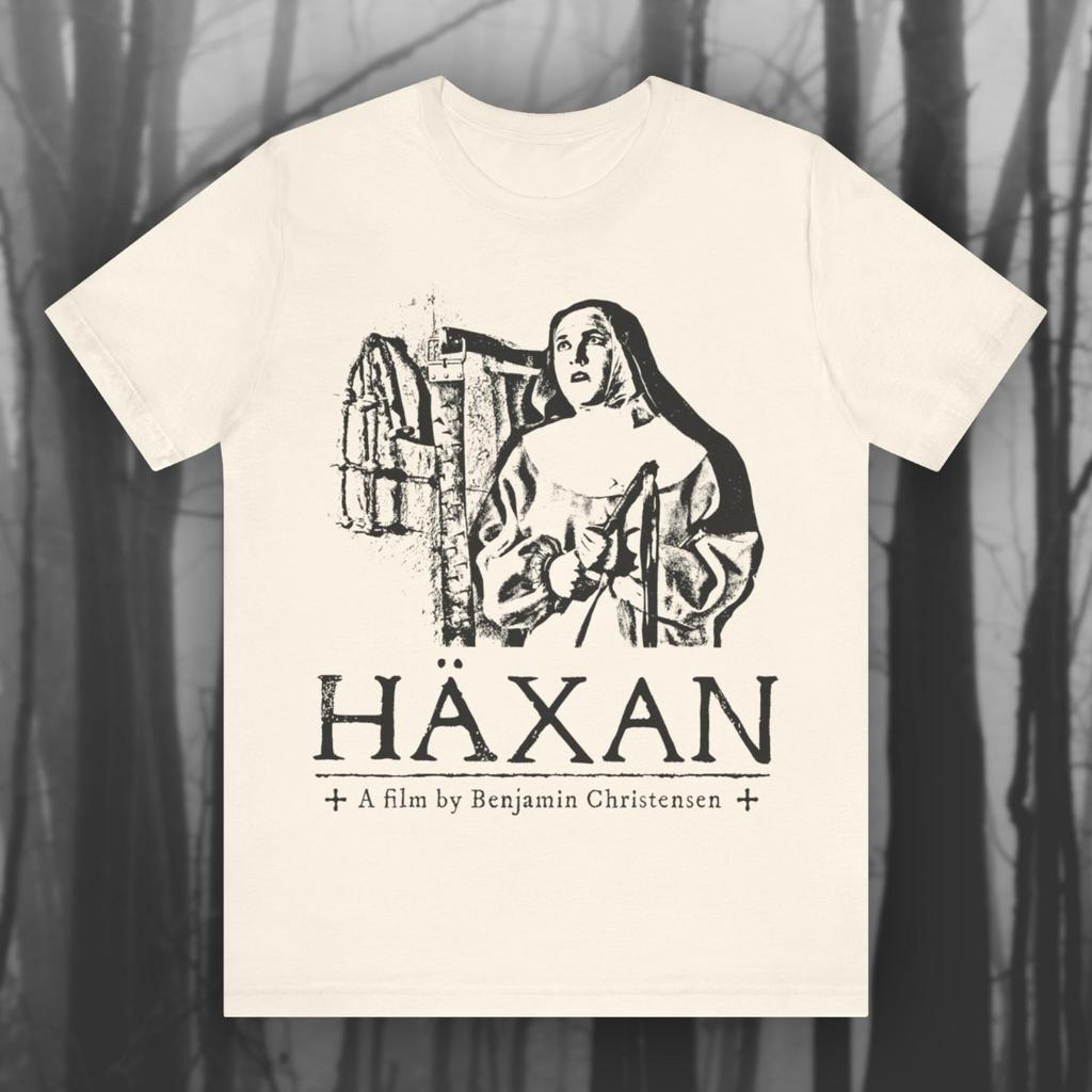 Haxan Silent Movie Tshirt Horror Movie Tshirt Witchcraft Tshirt Ghost Movie Black Magic Gothic Unisex Shortsleeved Tshirt