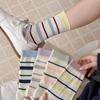 Spring and Summer Children's Summer Lightweight Colorful Stripes Cotton Mesh Breathable Sports Cotton Mid-Calf Socks