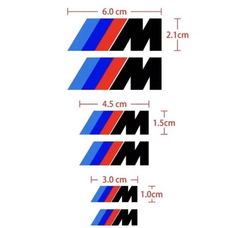 2026 Hot 6PCS Car Brake Decorative Stickers Wheel Hub Styling Decals Accessories For BMW M X1 X3 X5 X6 X7 M3 E84 E83 F25 E91 E60 E30 E90