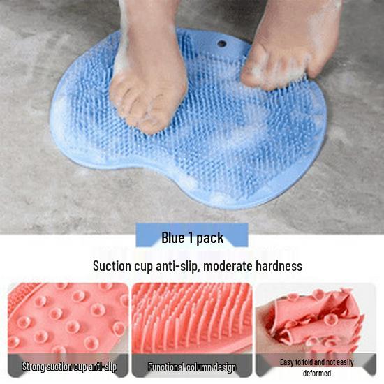 Free Shipping: Silicone Foot Scrubbing Pad & Back Scrubber - Lazy Person's Exfoliating Massage Towel for Bathing