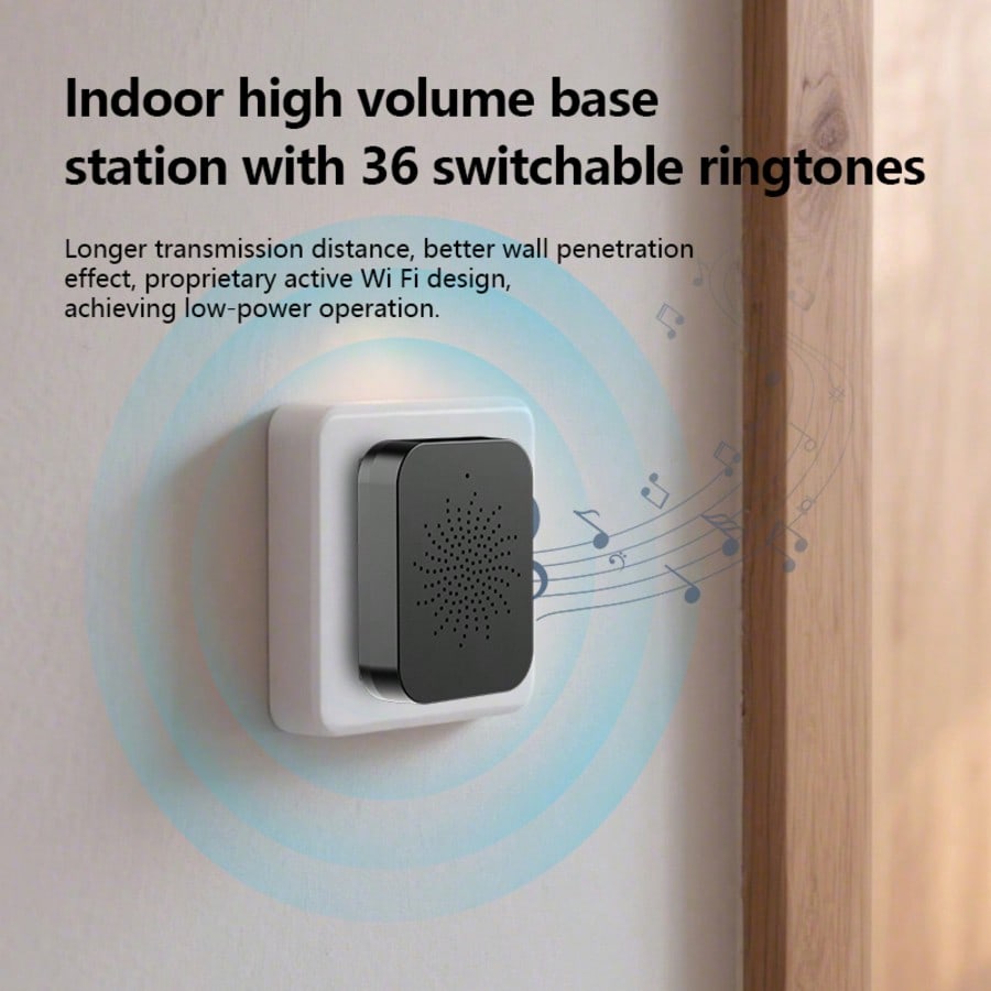 1080P HD Visual Smart Doorbell Camera, 130° Wide Angle Night Vision, PIR Motion Detection Two-Way Audio, Cloud Storage No Drill Install with Indoor