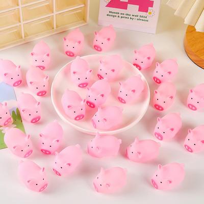 5/10/20 Stück Süßes Rosa Schwein Mini Gummi Schreiendes Geräusch Sparschwein Lustige Ornamente Haustier Geschenke Quietschen Spiel Requisiten Geeignet für Hund Katze ZYF