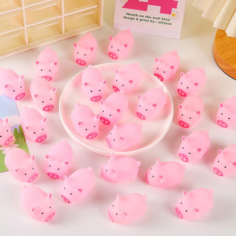 5/10/20 Stück Süßes Rosa Schwein Mini Gummi Schreiendes Geräusch Sparschwein Lustige Ornamente Haustier Geschenke Quietschen Spiel Requisiten Geeignet für Hund Katze ZYF