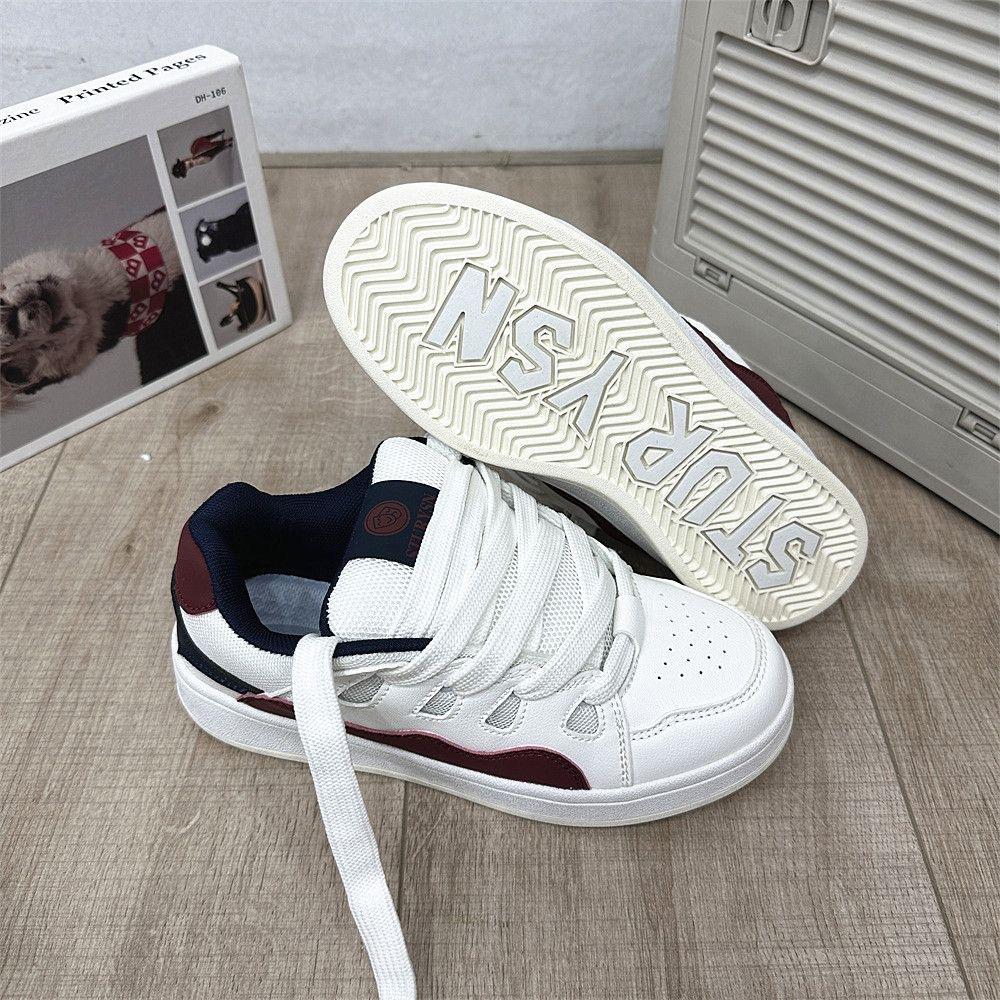 Korean Version 2025 New Student Leisure Niche Trend Board Shoes Women Ins Street Shooting Versatile Retro Comfortable Bread Shoes