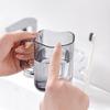 Nordisches minimalistisches Luxus transparentes multifunktionales Mundspül- und Zahnbürstenbecher-Set