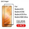 יחידה אחת עבור Redmi K80 Ultra K70 Pro K70E מגן מסך זכוכית סרט זכוכית מחוסמת