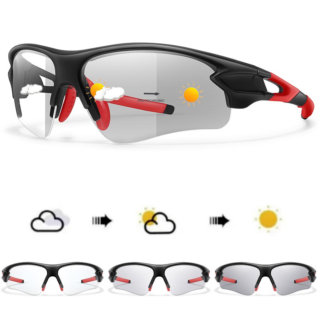 Outdoor-Sportmode Photochrome Sonnenbrille Damen Herren Radfahren Laufen Fahren Brillen Damen Mode Brillen