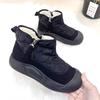 Women Winter New Thick Sole High Top Snow Boots Round Toe Thicken Plush Keep Warm Waterproof Non Slip Zippers Cotton Boots