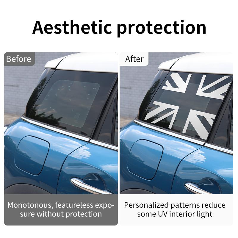 Union Jack Car Side Window Sticker For Mini Cooper R56 R60 F56 F54 F55 F60 F65 F66 U25 J01 J05 General Car Styling Accessories
