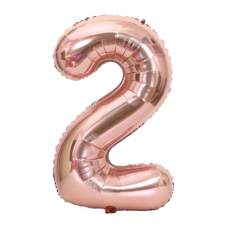 Hot Selling 40 Inch Aluminum Film Balloons Gold Silver Number Balloon for Wedding Party Birthday Decoration