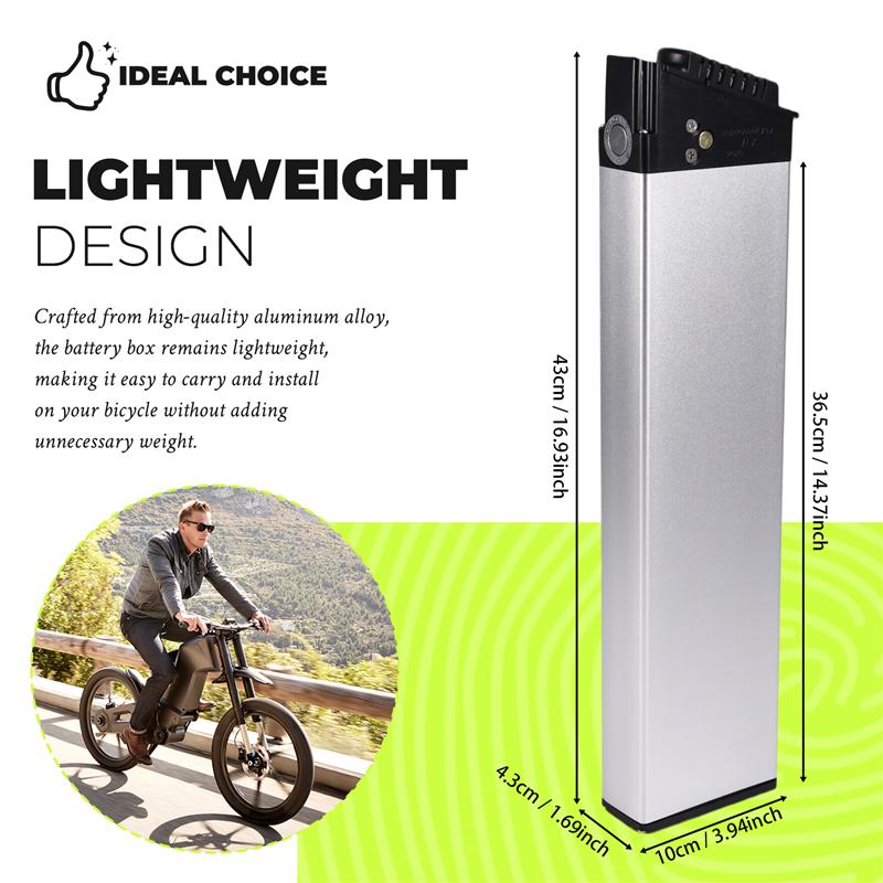 Classy-36V 48V Electric Car Bike Lithium Battery Box Folding Bicycle Sea Battery Battery Case Aluminum Alloy Only Shell