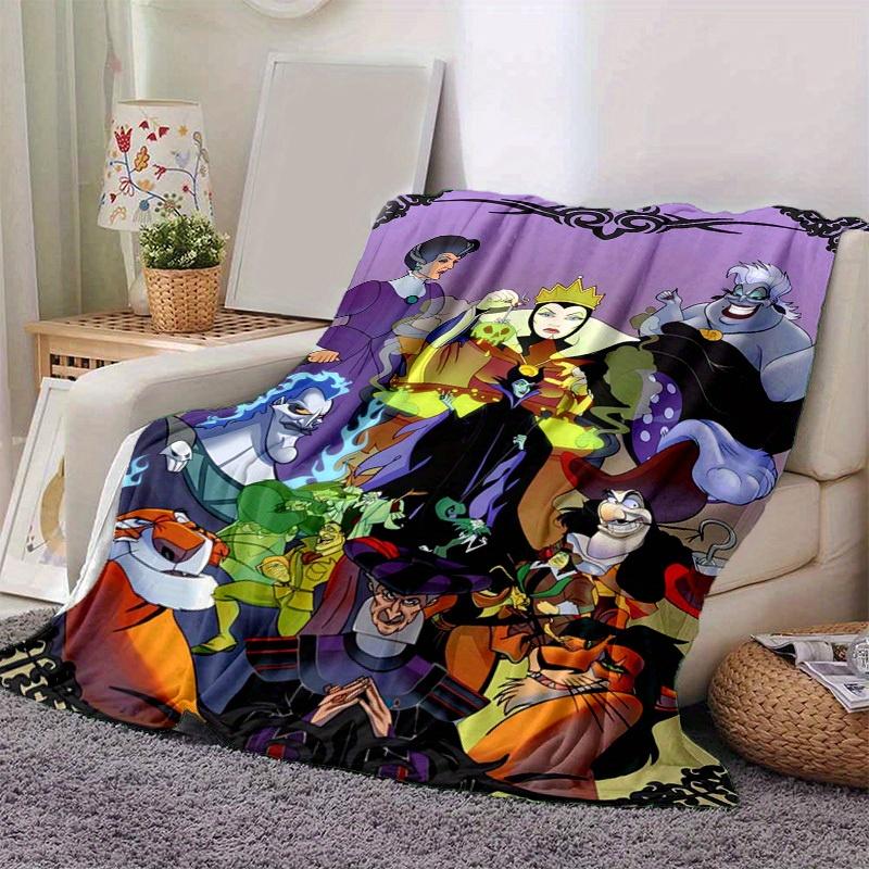 

1pc. Cartoon Villains Blanket, Disney Villains Throw Blanket, Perfect for Bedding or Couch Cover, Soft Flannel Throw Blanket, Versatile & Co 100x150cm