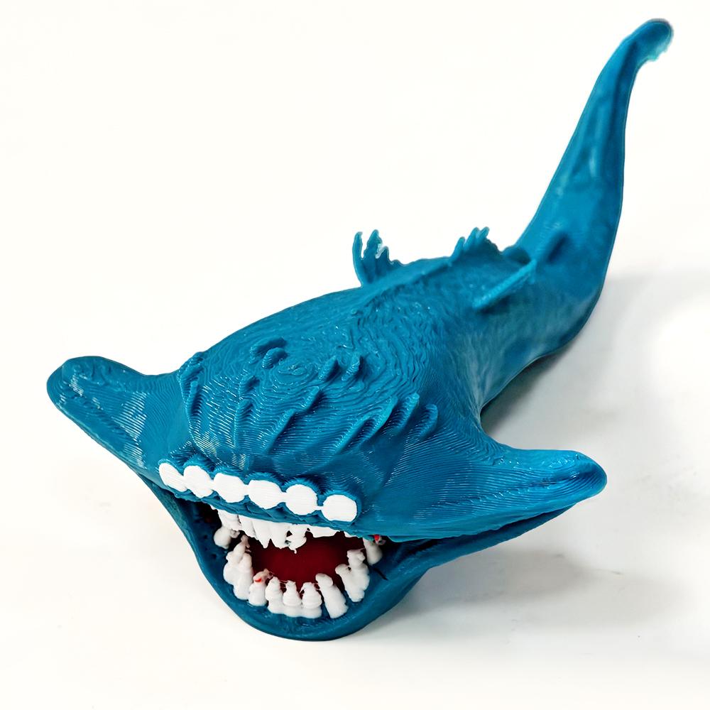 New Bloop Sea Monster 3D Printed Flexible Fidget Toy Horror Ocean Monster Collectible Model Toys for Desk Decor & Gothic Fans