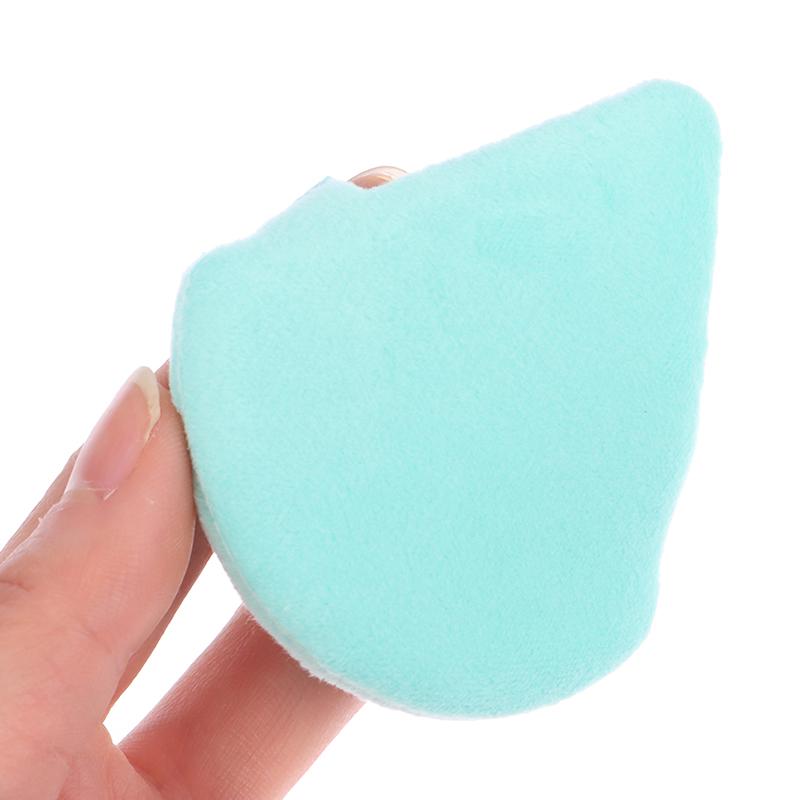12Pcs Triangle Velvet Powder Puffs Mini Finger Puffs Washable Blend Cosmetic Accessories For Girls Women