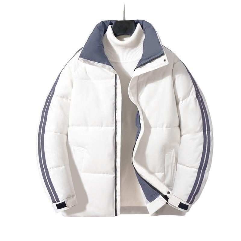 Padded-on Men's New Winter Feather Cotton-padded Clothes Couple Bread Cotton-padded Jackets Light and Thickened Winter Jackets