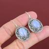 Blue Lace Agate Earrings Original Gemstone Earring Handmade Decent Jewelry 925 Sterling Silver Earrings Vintage Design Earring Gifts For Her