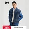 Lee Comfortable Version Spliced Fabric Jacket Denim Coat Men Jackets Dark-Blue LMT011095209189A09368