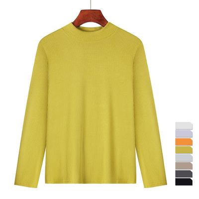 Damen Langarm Slim Strick Rollkragenpullover Pullover Einfarbig Pullover Tops Herbst Winter