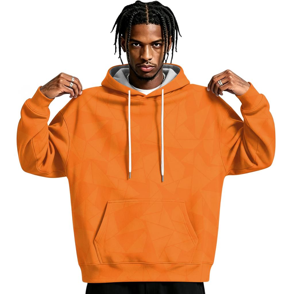 Felpa con cappuccio trendy da uomo a manica lunga per abbigliamento casual quotidiano