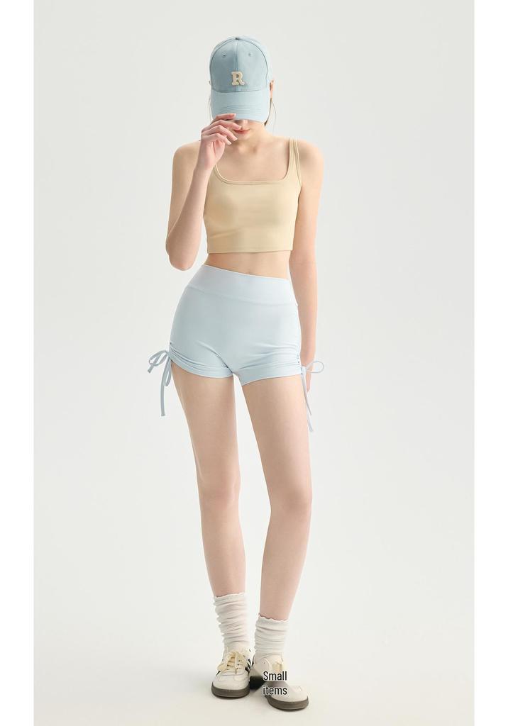 Women's High-Waisted Butt-Lift Yoga Shorts, Nude Feel, Three-Quarter Length