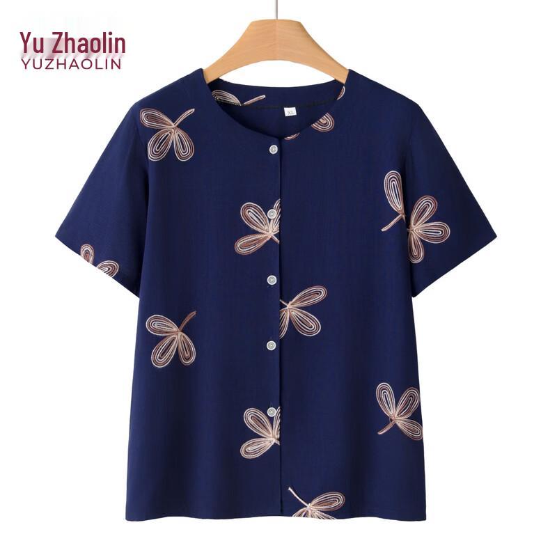 Yuzhaolin Mid-Aged Women s Summer Short Sleeve Top & Set 3XL