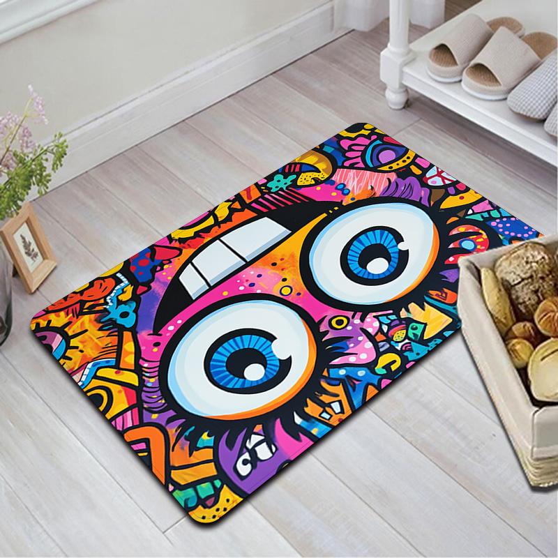 Colorful Graffiti Art Rug Floor Mat for Living Room or Bedroom Soft and Comfortable Carpet a Gift for Birthday and Holiday.MFF0918164