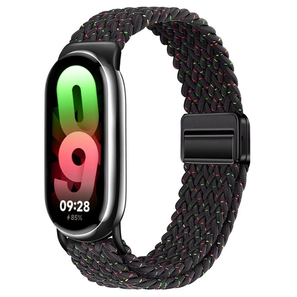Nylon Braided Loop Strap for Xiaomi Band 10 9 Adjustable Magnetic Buckle Replaceable Bracelet for Mi Band 8 9 Correa Accessories