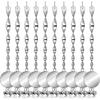 10 Pack Bird Repellent Scare Sticks Silver Reflective Deterrent Discs with Bells To Keep Birds Away from Gardens, Fruit Trees, Windows, Yards, Homesz